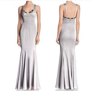 Fame & Partners Ara Satin Maxi gown with lace